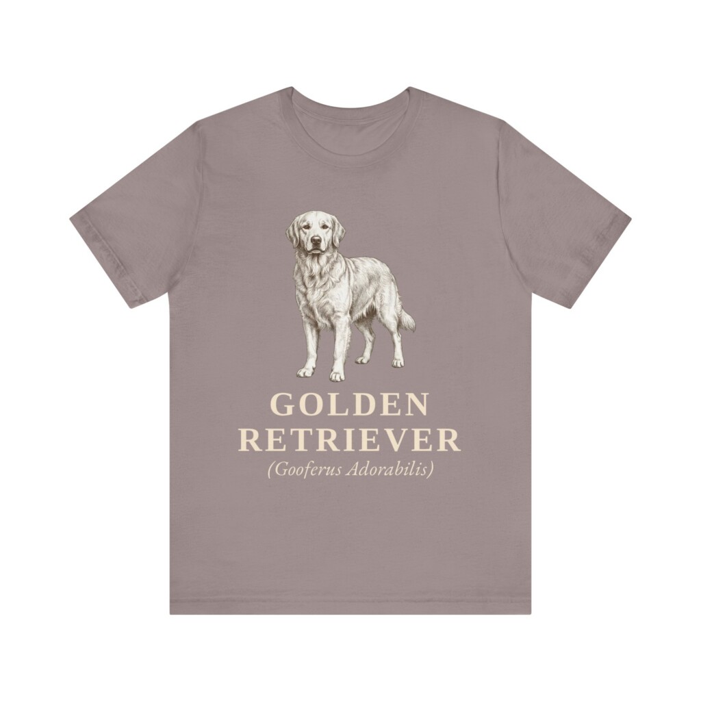 Golden Retriever Latin Shirt, Vintage Dog Sketch Tee, Dog Latin Gift