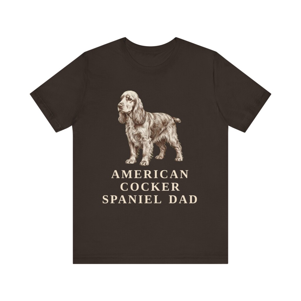 Cocker Spaniel Dad Shirt, Vintage Dog Sketch Tee, Dog Dad Gift