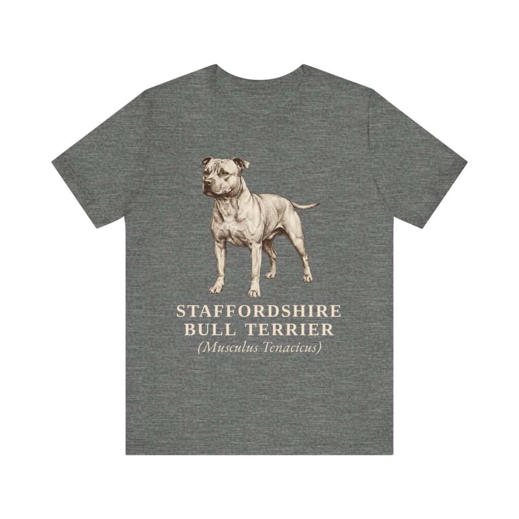 Staffordshire Bull Terrier Latin Shirt, Vintage Dog Sketch Tee, Dog Latin Gift