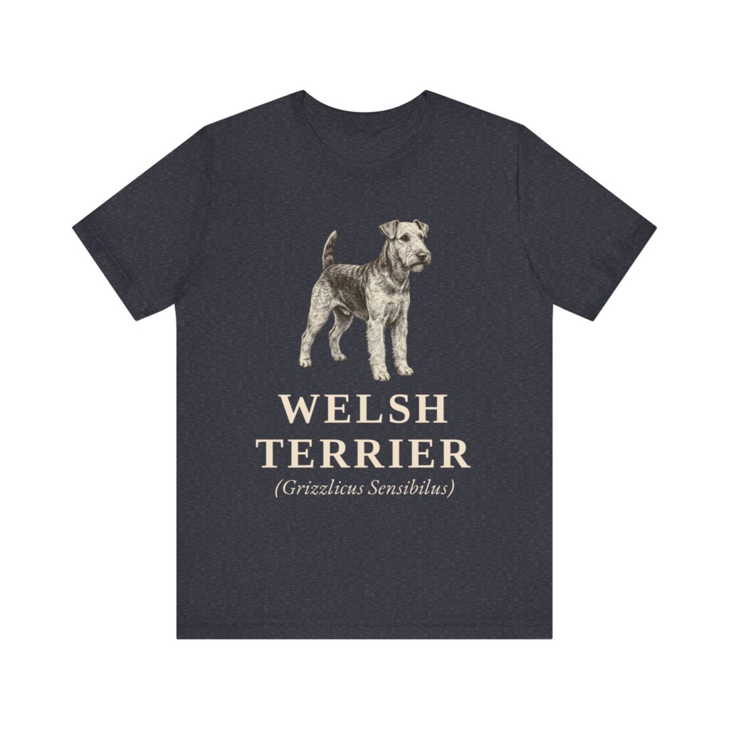 Welsh Terrier Latin Shirt, Vintage Dog Sketch Tee, Dog Latin Gift Welsh Terrier Latin Shirt, Vintage Dog Sketch Tee, Dog Latin Gift