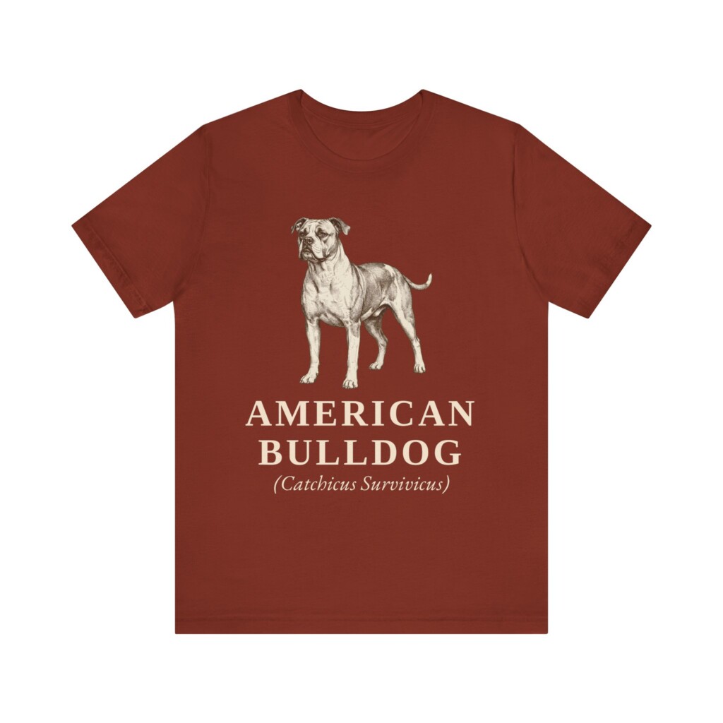 American Bulldog Latin Shirt, Vintage Dog Sketch Tee, Dog Latin Gift
