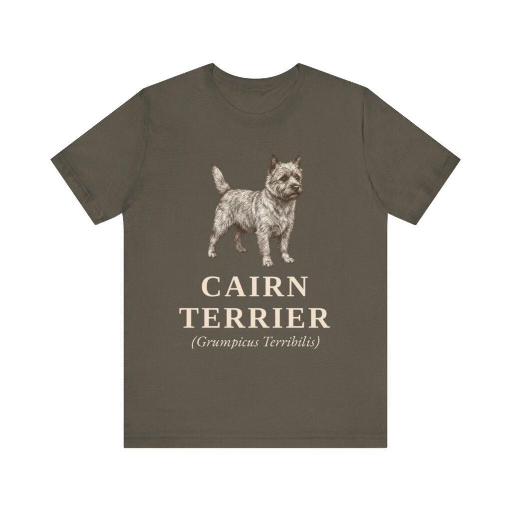 Cairn Terrier Latin Shirt, Vintage Dog Sketch Tee, Dog Latin Gift