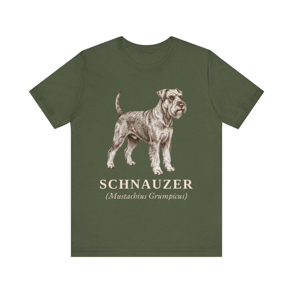 Standard Schnauzer Latin Shirt, Vintage Dog Sketch Tee, Dog Latin Gift Standard Schnauzer Latin Shirt, Vintage Dog Sketch Tee, Dog Latin Gift