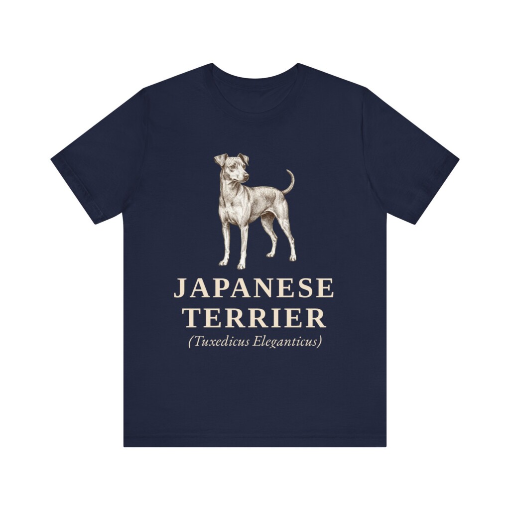 Japanese Terrier Latin Shirt, Vintage Dog Sketch Tee, Dog Latin Gift