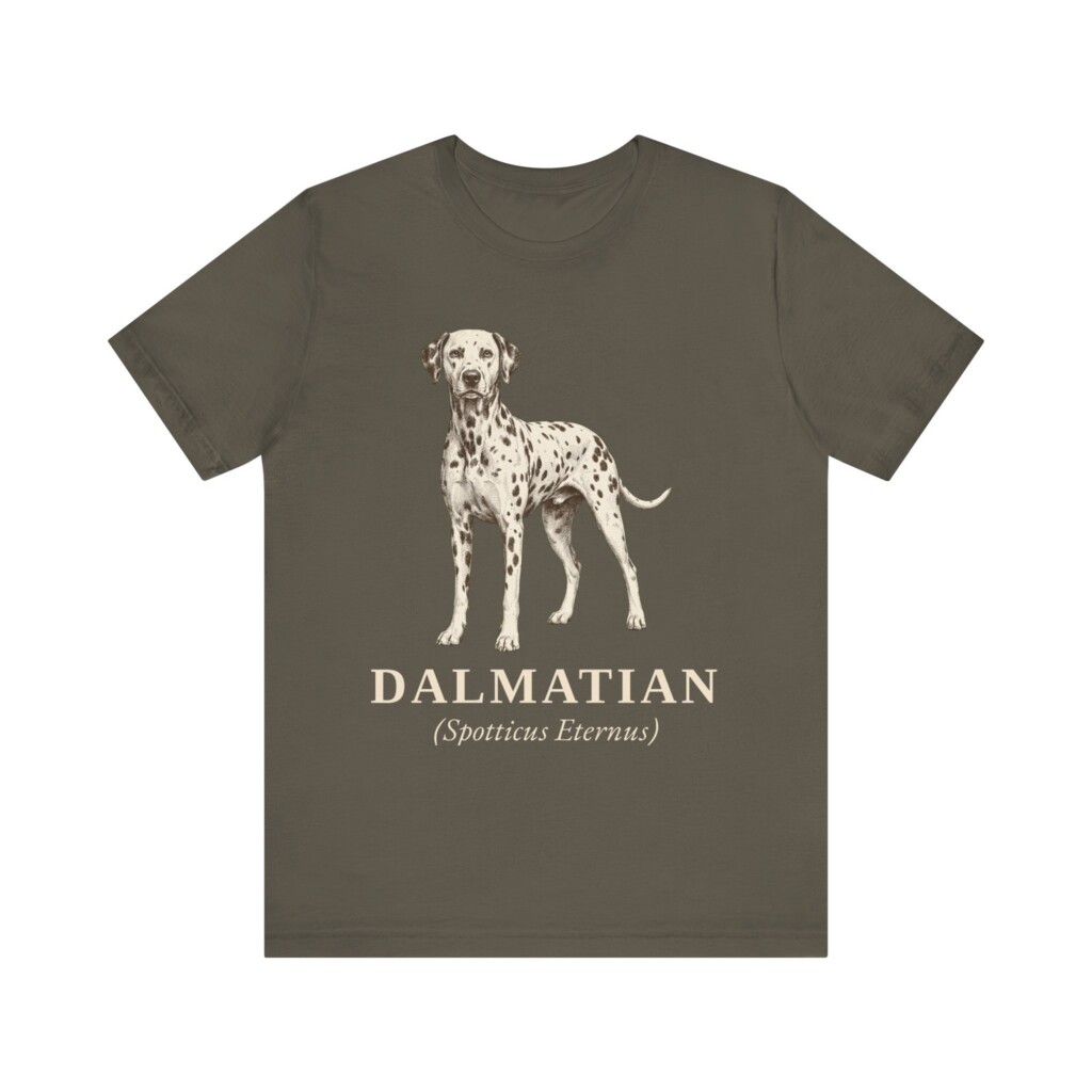 Dalmatian Latin Shirt, Vintage Dog Sketch Tee, Dog Latin Gift