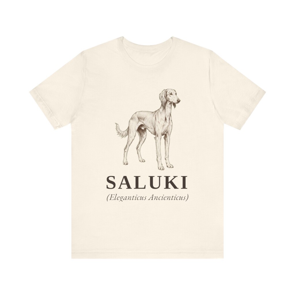 Saluki Latin Shirt, Vintage Dog Sketch Tee, Dog Latin Gift Saluki Latin Shirt, Vintage Dog Sketch Tee, Dog Latin Gift