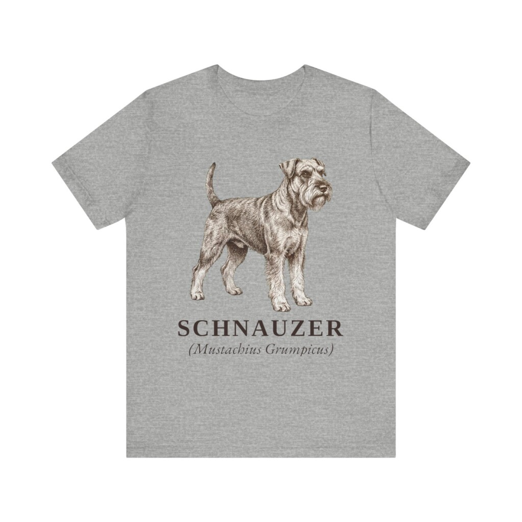 Standard Schnauzer Latin Shirt, Vintage Dog Sketch Tee, Dog Latin Gift Standard Schnauzer Latin Shirt, Vintage Dog Sketch Tee, Dog Latin Gift