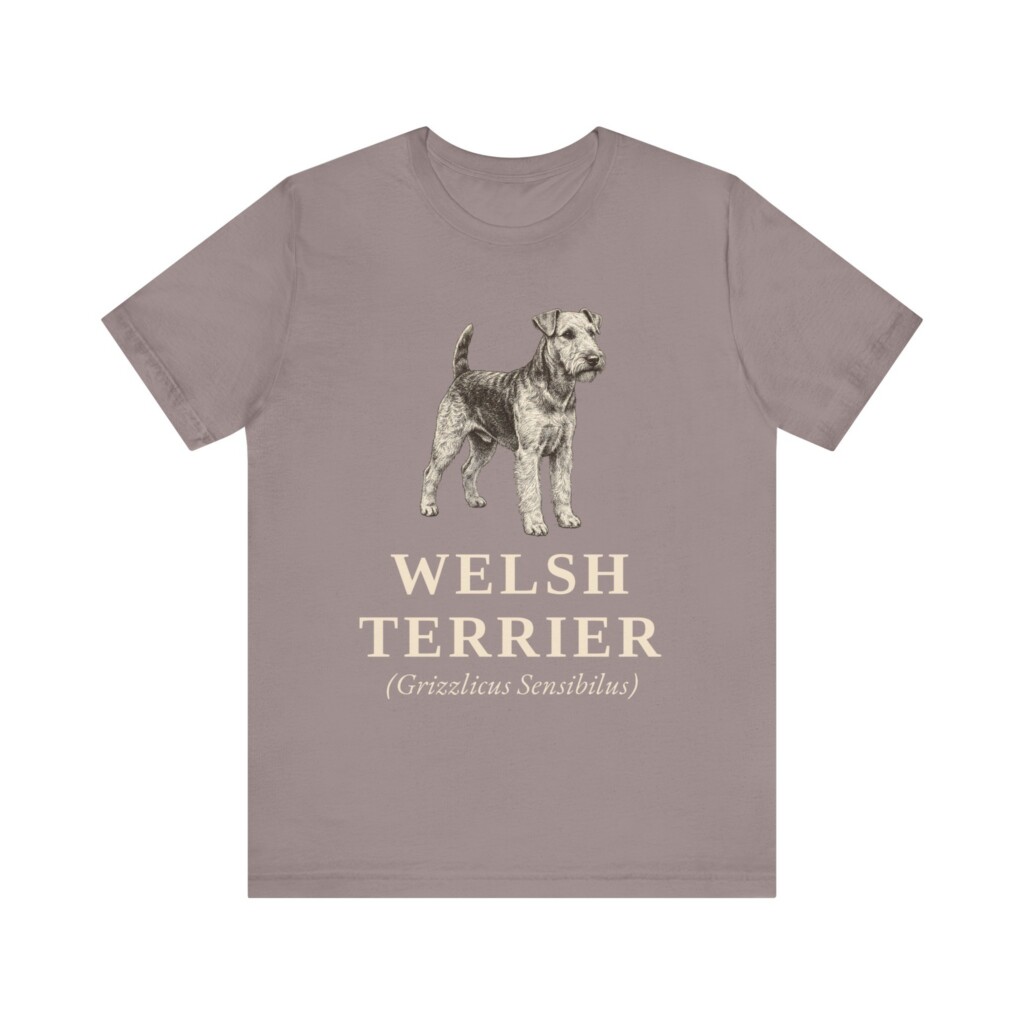 Welsh Terrier Latin Shirt, Vintage Dog Sketch Tee, Dog Latin Gift Welsh Terrier Latin Shirt, Vintage Dog Sketch Tee, Dog Latin Gift