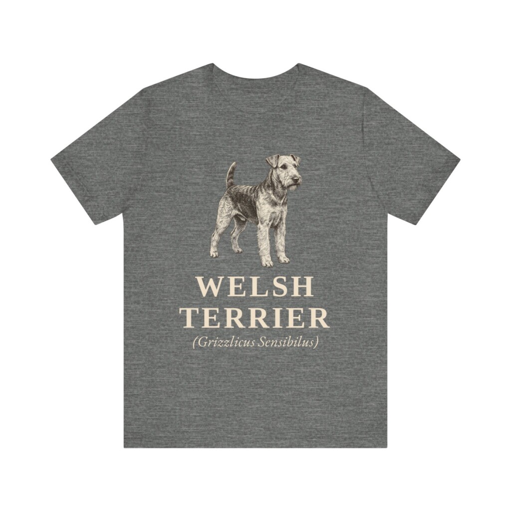 Welsh Terrier Latin Shirt, Vintage Dog Sketch Tee, Dog Latin Gift Welsh Terrier Latin Shirt, Vintage Dog Sketch Tee, Dog Latin Gift