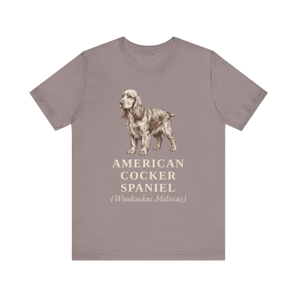 American Cocker Spaniel Latin Shirt, Vintage Dog Sketch Tee, Dog Latin Gift