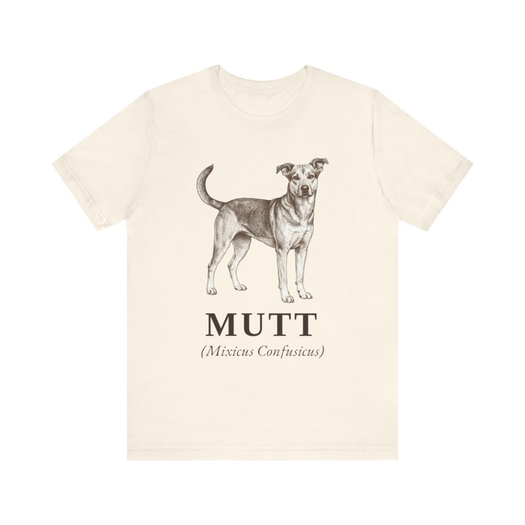 Mutt Latin Shirt, Vintage Dog Sketch Tee, Dog Latin Gift