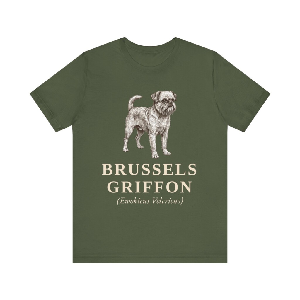 Brussels Griffon Latin Shirt, Vintage Dog Sketch Tee, Dog Latin Gift