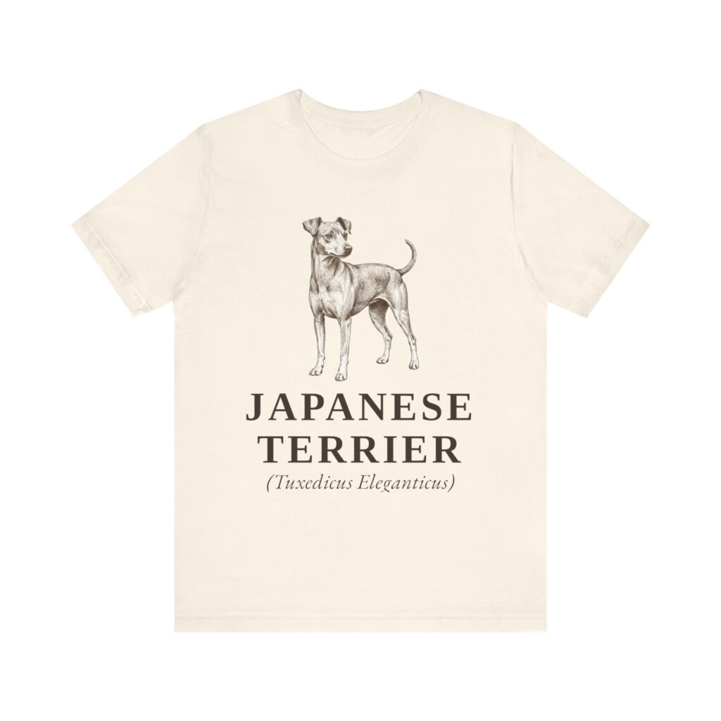 Japanese Terrier Latin Shirt, Vintage Dog Sketch Tee, Dog Latin Gift