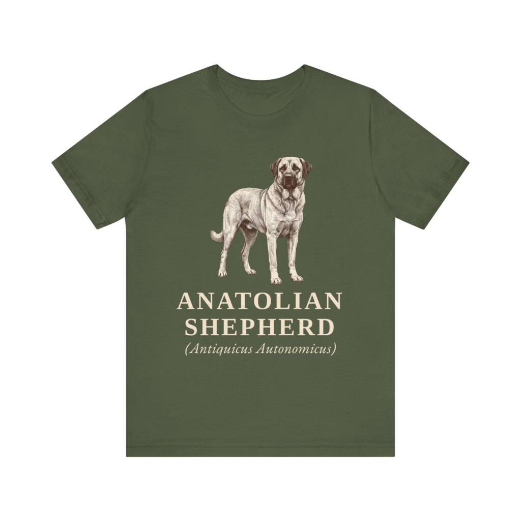 Anatolian Shepherd Latin Shirt, Vintage Dog Sketch Tee, Dog Latin Gift