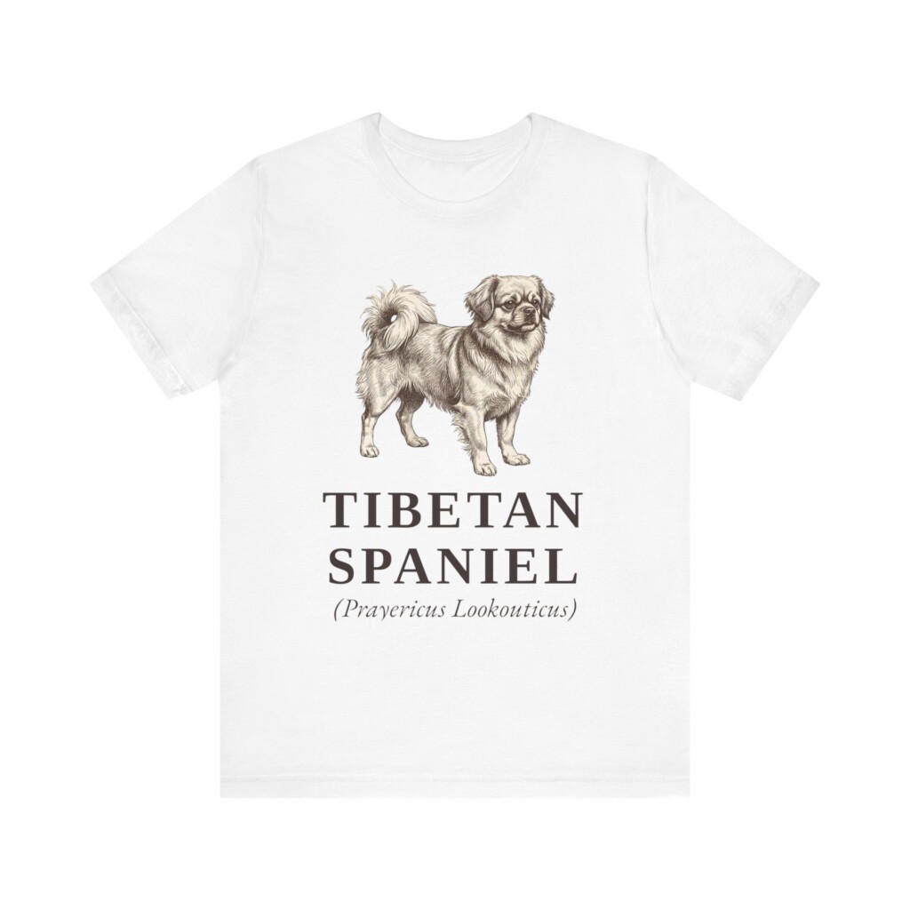 Tibetan Spaniel Latin Shirt, Vintage Dog Sketch Tee, Dog Latin Gift