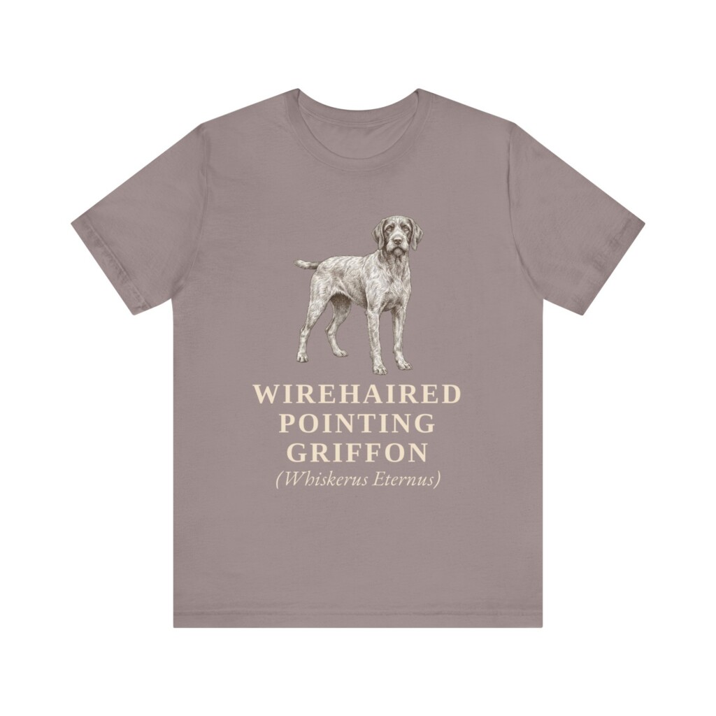 Wirehaired Pointing Griffon Latin Shirt, Vintage Dog Sketch Tee, Dog Latin Gift