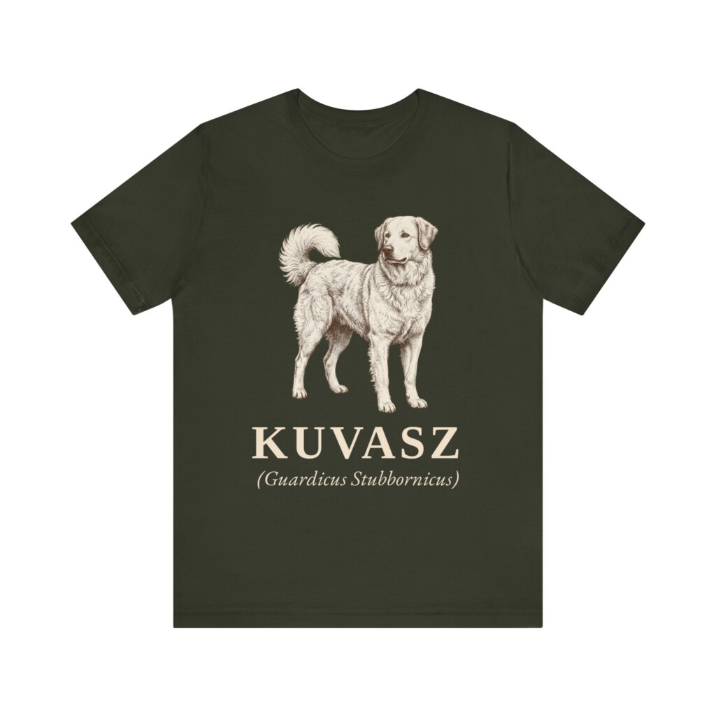 Kuvasz Latin Shirt, Vintage Dog Sketch Tee, Dog Latin Gift