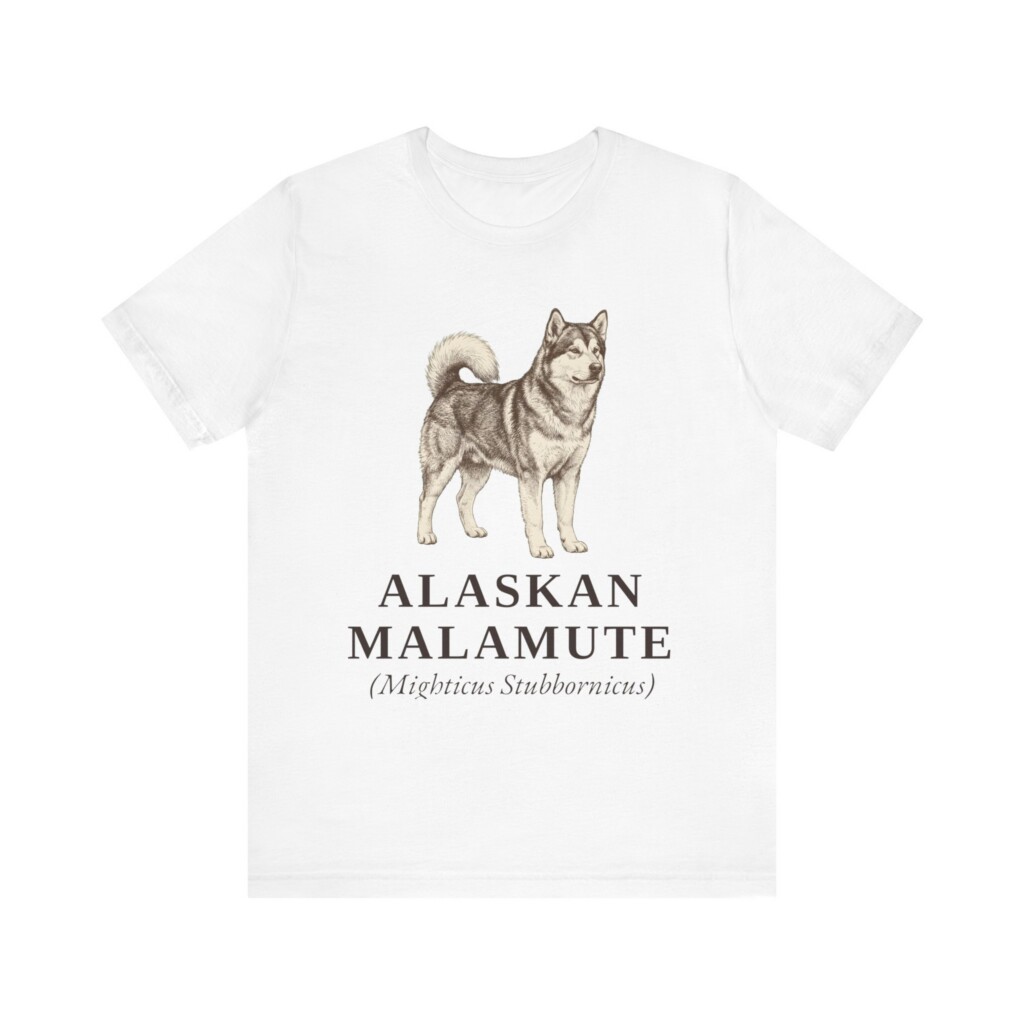 Alaskan Malamute Latin Shirt, Vintage Dog Sketch Tee, Dog Latin Gift Alaskan Malamute Latin Shirt, Vintage Dog Sketch Tee, Dog Latin Gift