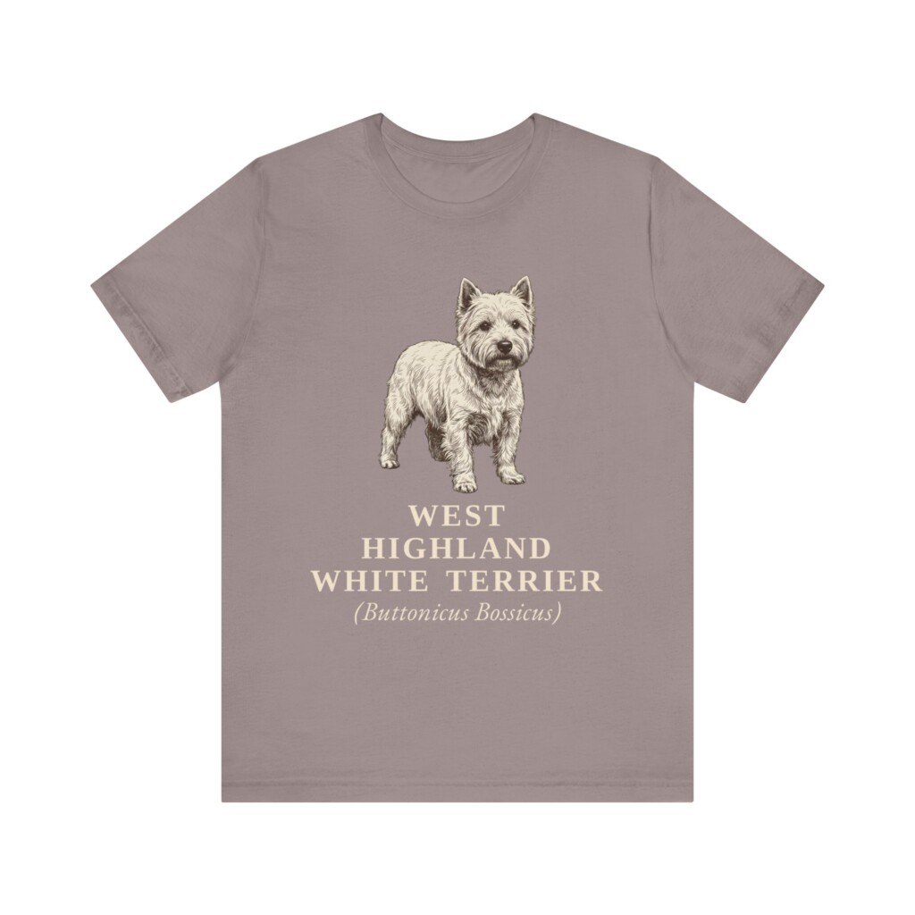 West Highland White Terrier Latin Shirt, Vintage Dog Sketch Tee, Dog Latin Gift West Highland White Terrier Latin Shirt, Vintage Dog Sketch Tee, Dog Latin Gift