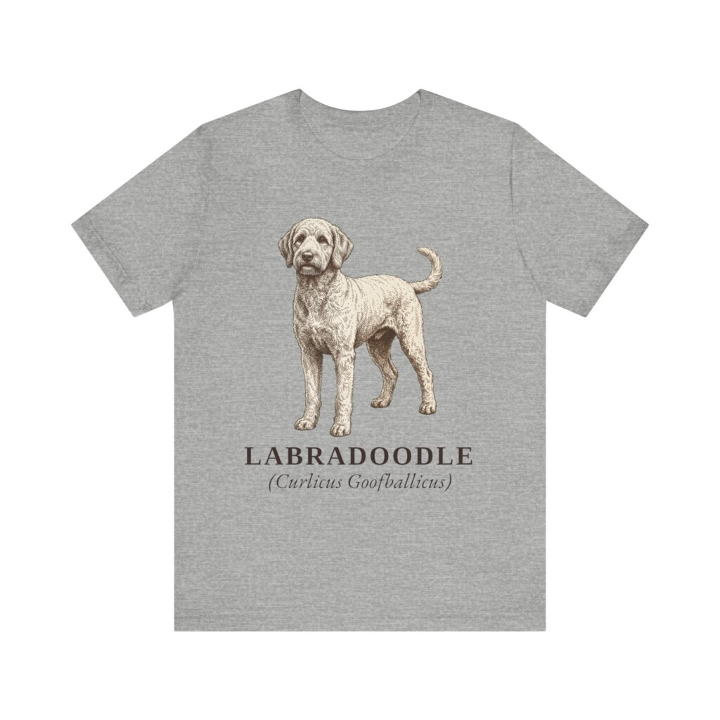 Labradoodle Latin Shirt, Vintage Dog Sketch Tee, Dog Latin Gift