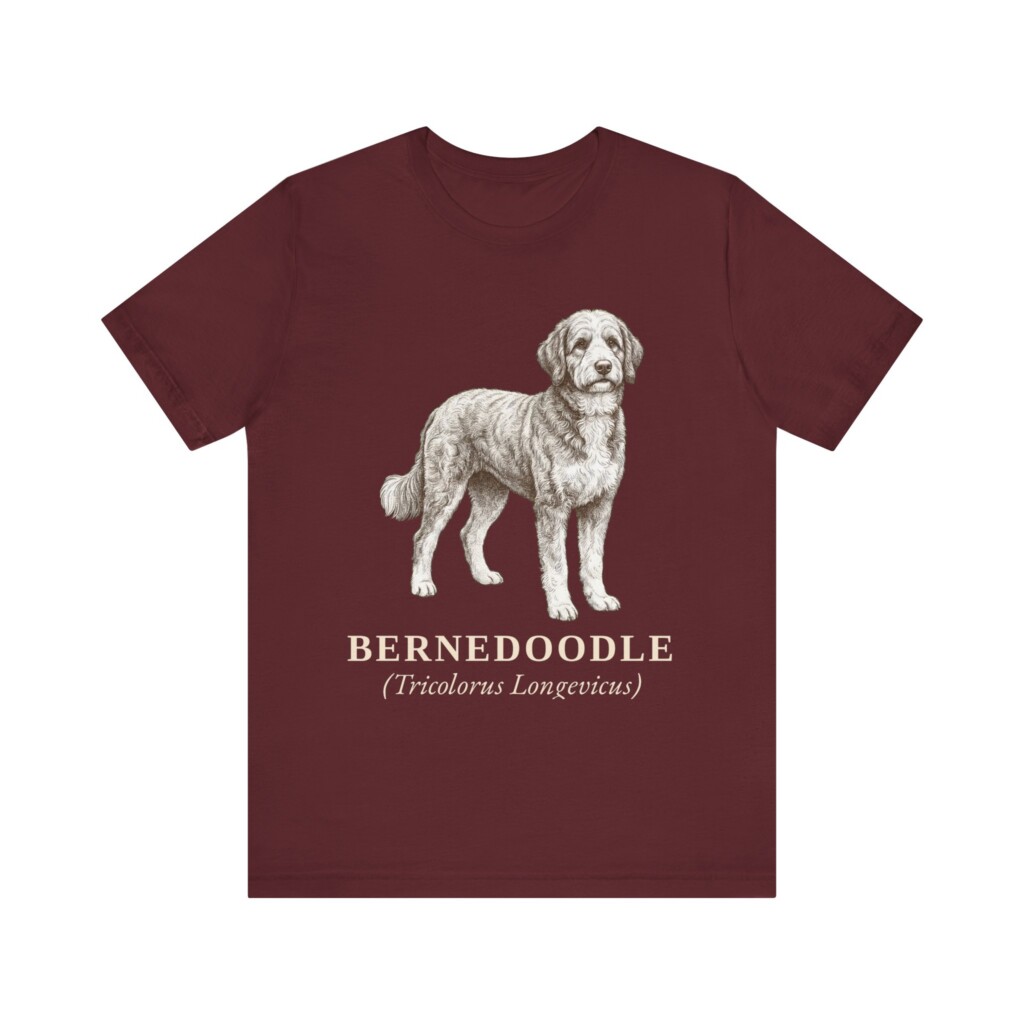 Bernedoodle Latin Shirt, Vintage Dog Sketch Tee, Dog Latin Gift