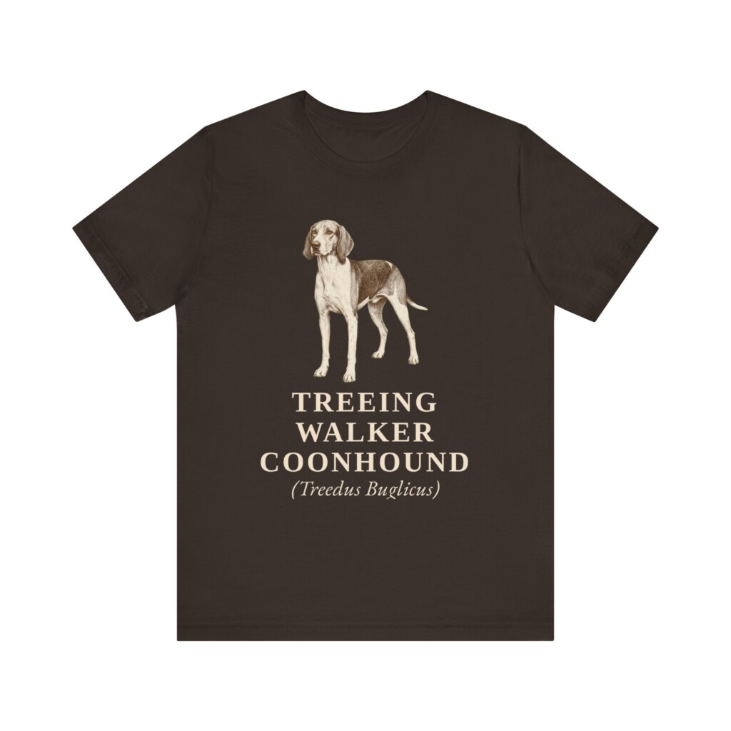 Treeing Walker Coonhound Latin Shirt, Vintage Dog Sketch Tee, Dog Latin Gift