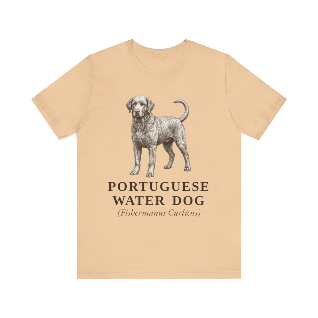 Portuguese Water Dog Latin Shirt, Vintage Dog Sketch Tee, Dog Latin Gift