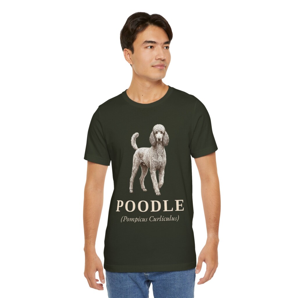 Poodle Latin Shirt, Vintage Dog Sketch Tee, Dog Latin Gift