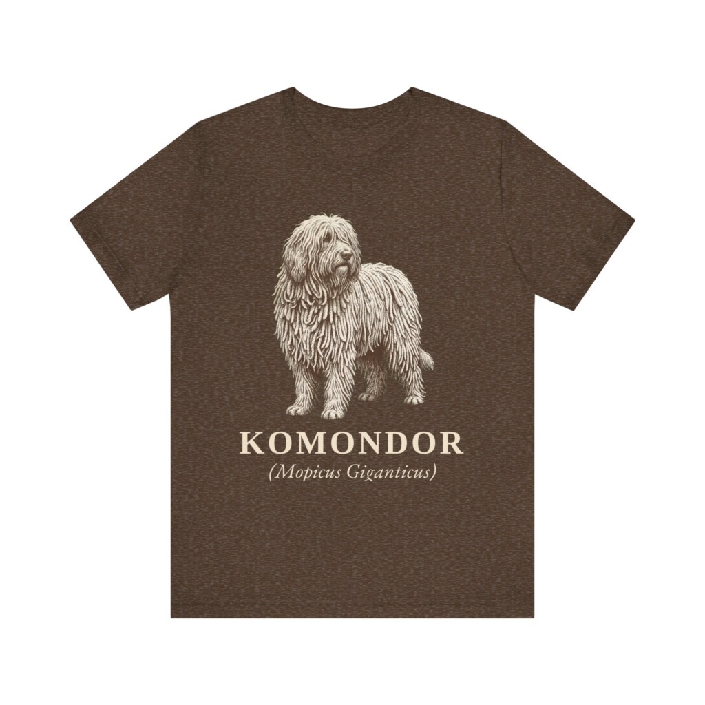 Komondor Latin Shirt, Vintage Dog Sketch Tee, Dog Latin Gift