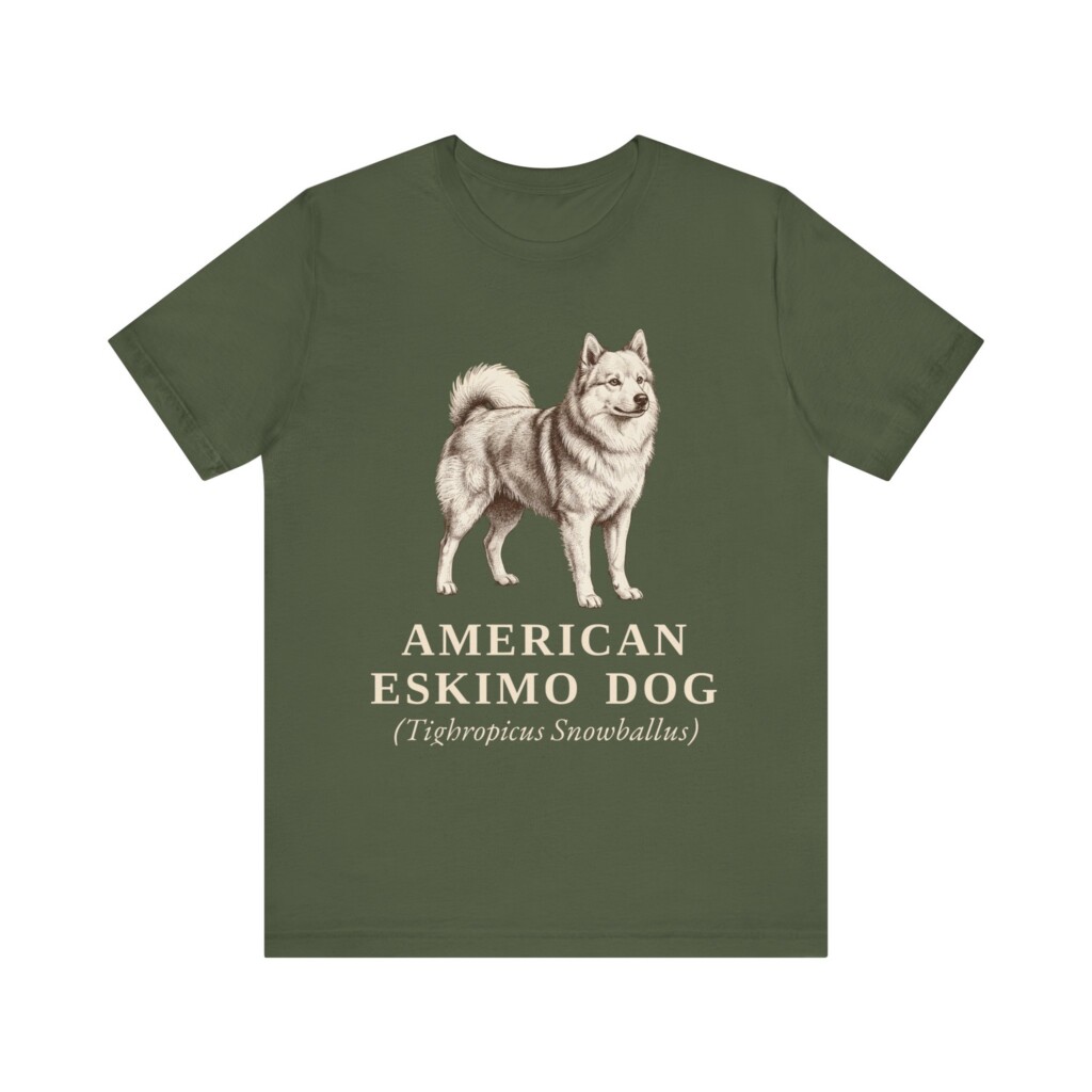 American Eskimo Dog Latin Shirt, Vintage Dog Sketch Tee, Dog Latin Gift