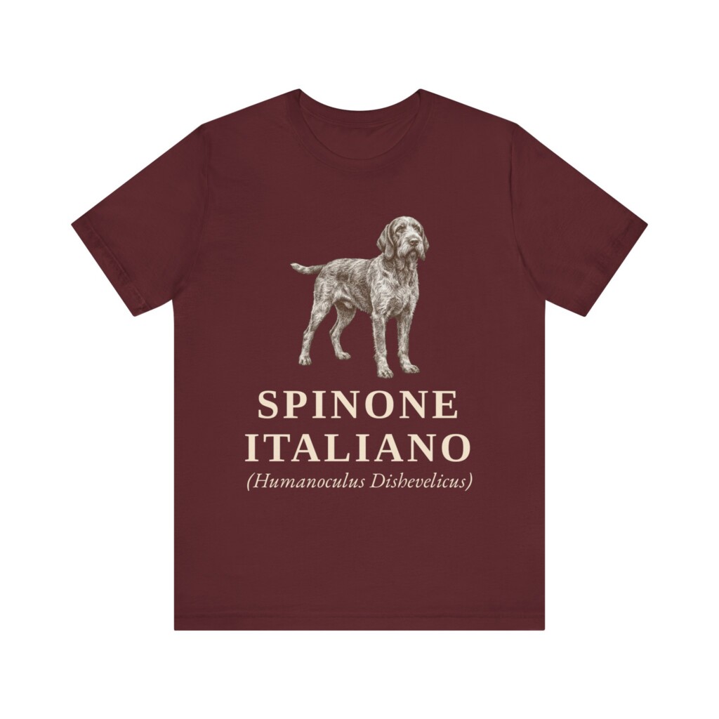 Spinone Italiano Latin Shirt, Vintage Dog Sketch Tee, Dog Latin Gift