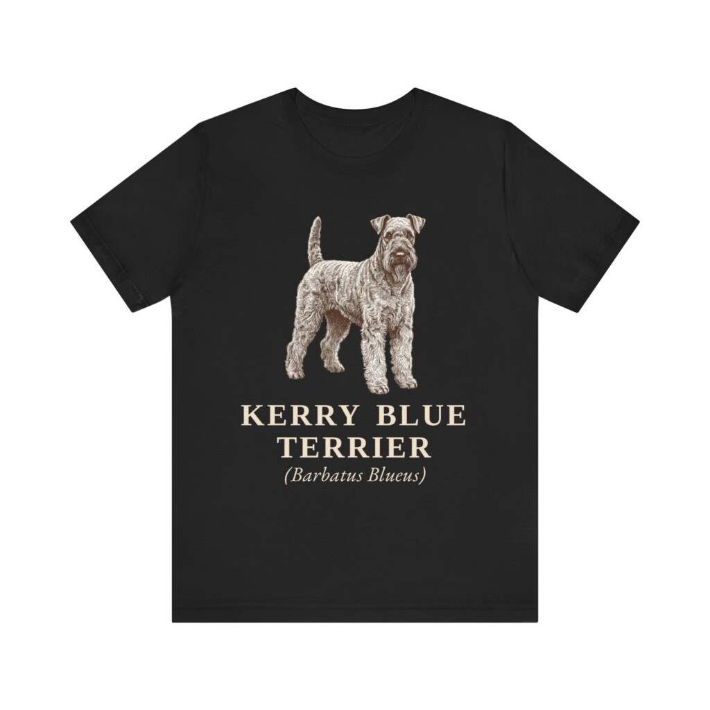 Kerry Blue Terrier Latin Shirt, Vintage Dog Sketch Tee, Dog Latin Gift