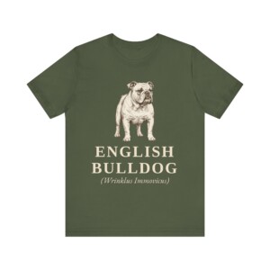 English Bulldog Latin Shirt, Vintage Dog Sketch Tee, Dog Latin Gift