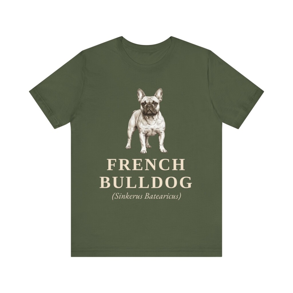 French Bulldog Latin Shirt, Vintage Dog Sketch Tee, Dog Latin Gift