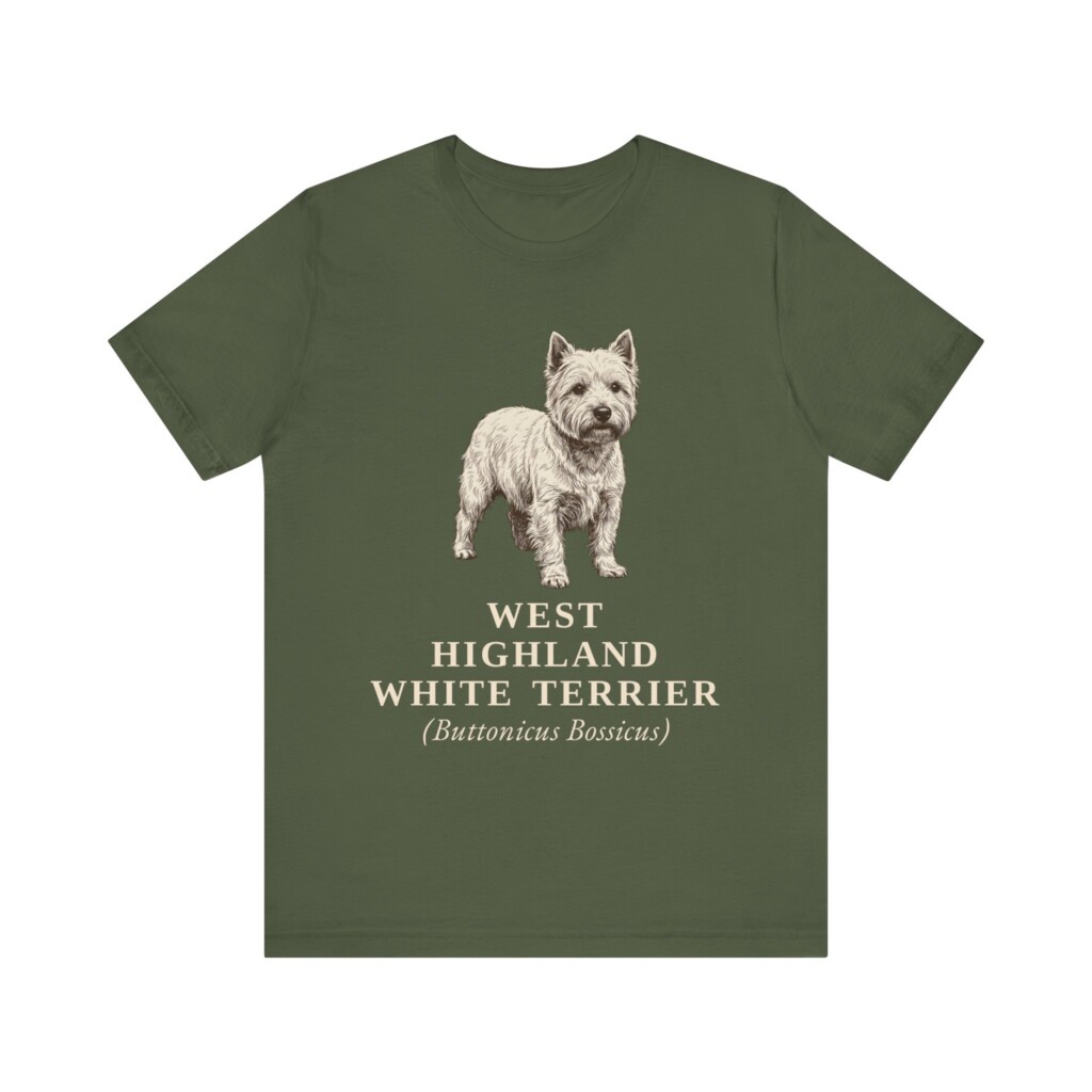 West Highland White Terrier Latin Shirt, Vintage Dog Sketch Tee, Dog Latin Gift West Highland White Terrier Latin Shirt, Vintage Dog Sketch Tee, Dog Latin Gift