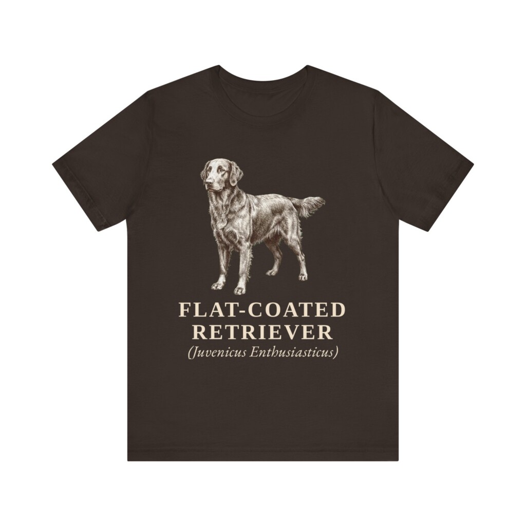Flat-Coated Retriever Latin Shirt, Vintage Dog Sketch Tee, Dog Latin Gift