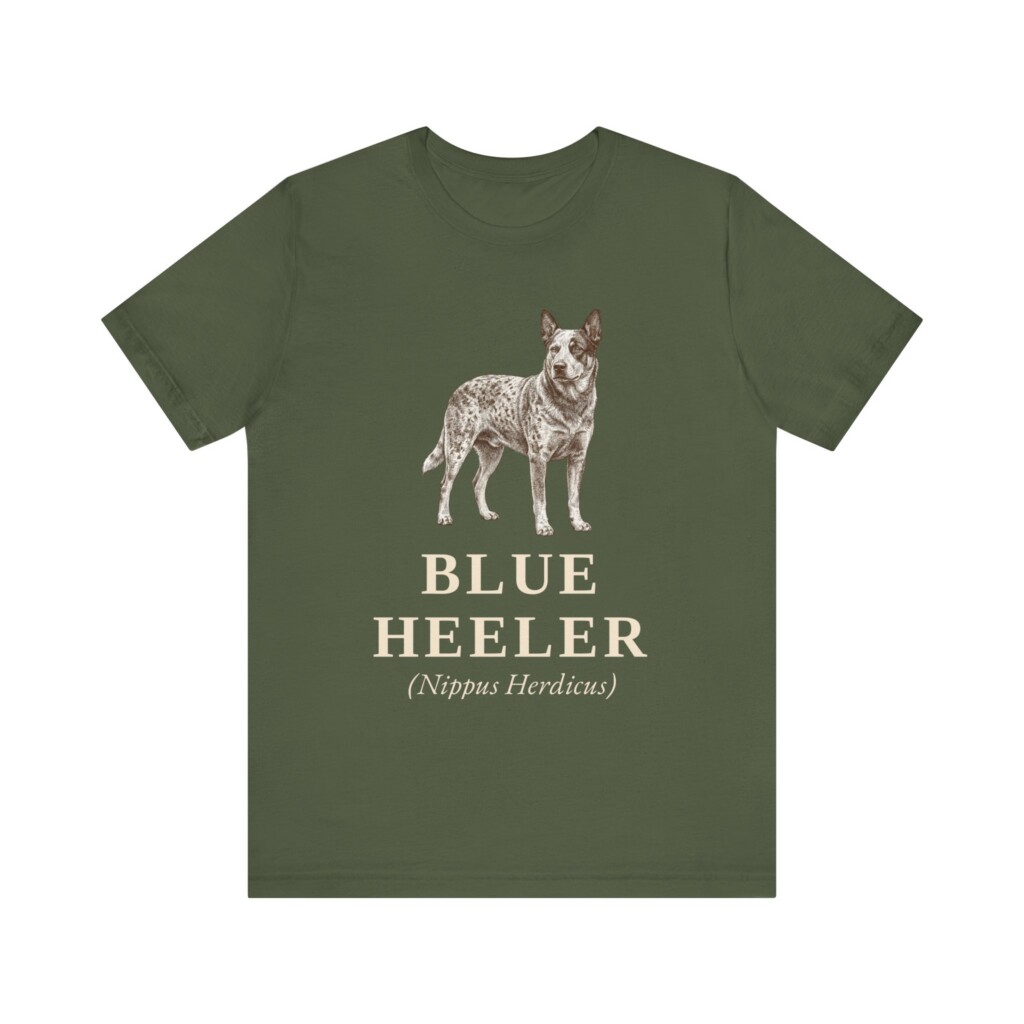 Blue Heeler Latin Shirt, Vintage Dog Sketch Tee, Dog Latin Gift Blue Heeler Latin Shirt, Vintage Dog Sketch Tee, Dog Latin Gift