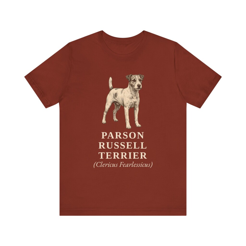 Parson Russell Terrier Latin Shirt, Vintage Dog Sketch Tee, Dog Latin Gift