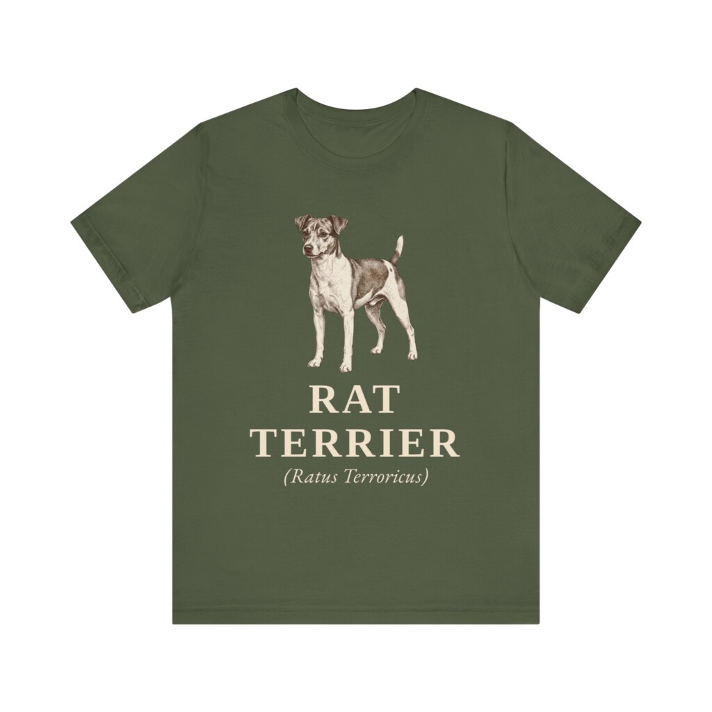 Rat Terrier Latin Shirt, Vintage Dog Sketch Tee, Dog Latin Gift Rat Terrier Latin Shirt, Vintage Dog Sketch Tee, Dog Latin Gift