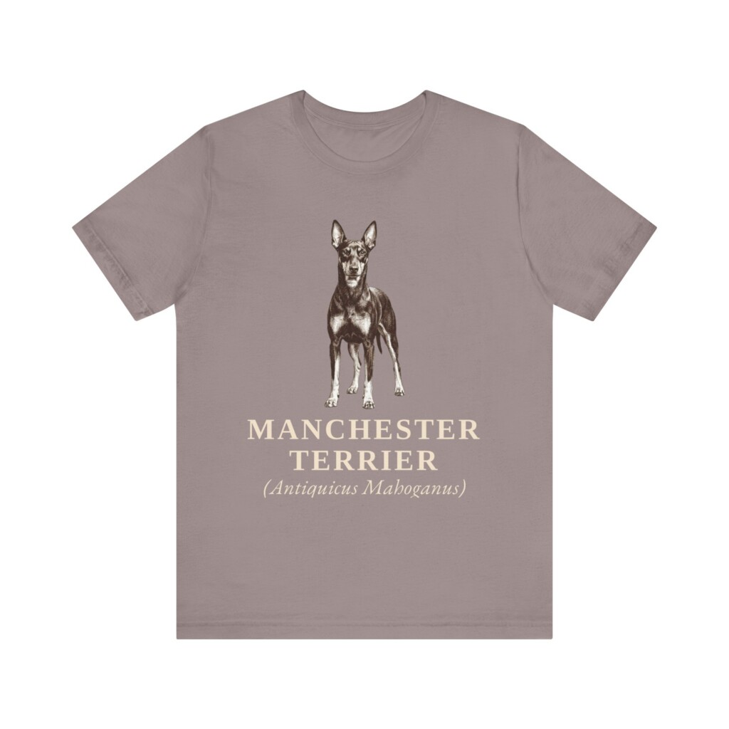 Manchester Terrier Latin Shirt, Vintage Dog Sketch Tee, Dog Latin Gift
