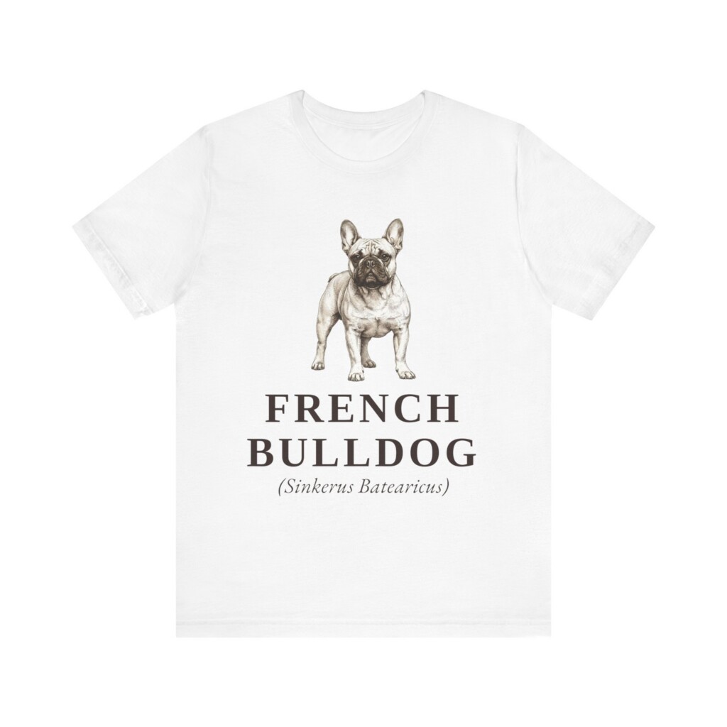 French Bulldog Latin Shirt, Vintage Dog Sketch Tee, Dog Latin Gift
