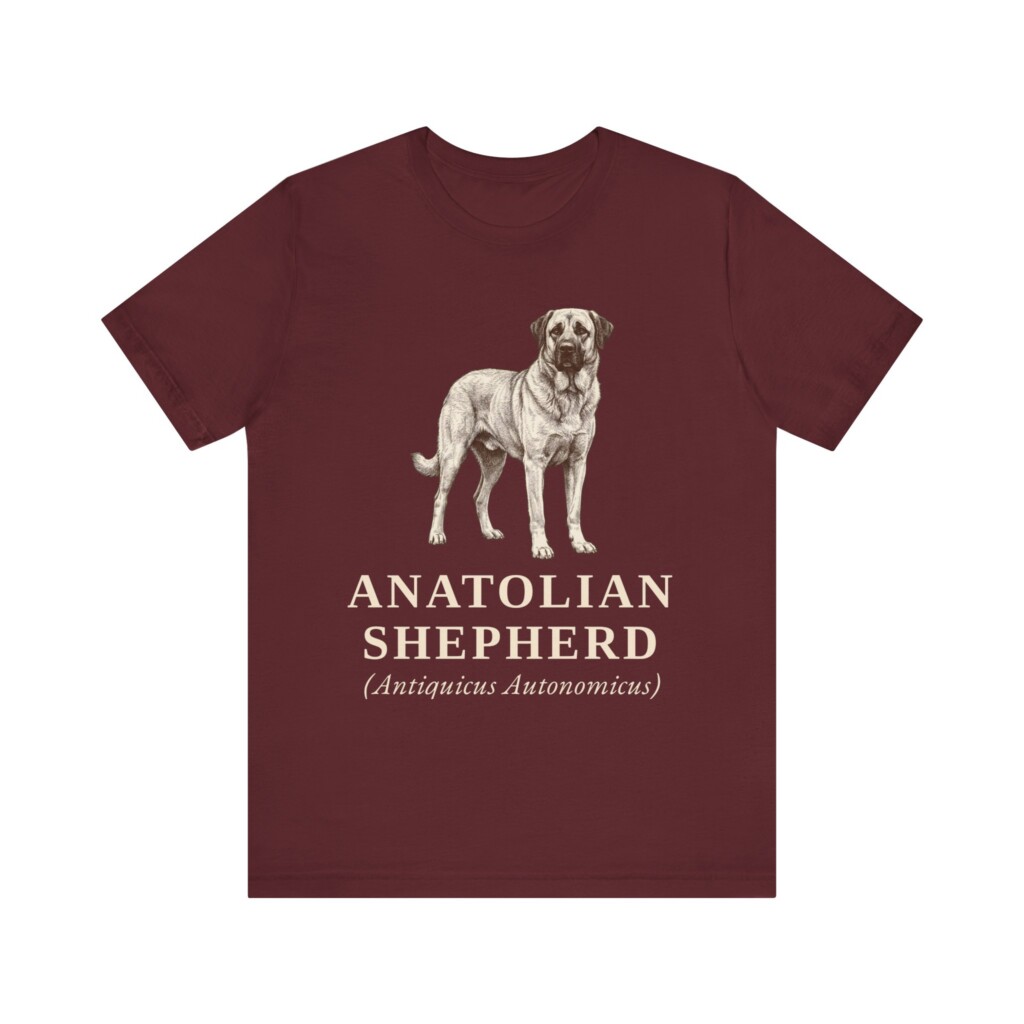 Anatolian Shepherd Latin Shirt, Vintage Dog Sketch Tee, Dog Latin Gift