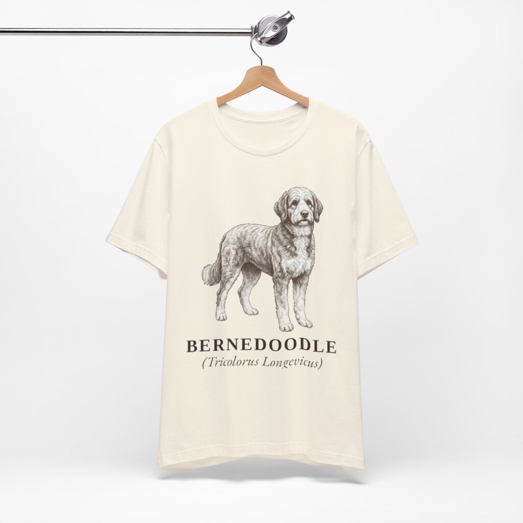 Bernedoodle Latin Shirt, Vintage Dog Sketch Tee, Dog Latin Gift