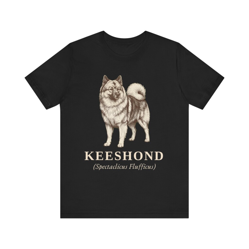 Keeshond Latin Shirt, Vintage Dog Sketch Tee, Dog Latin Gift
