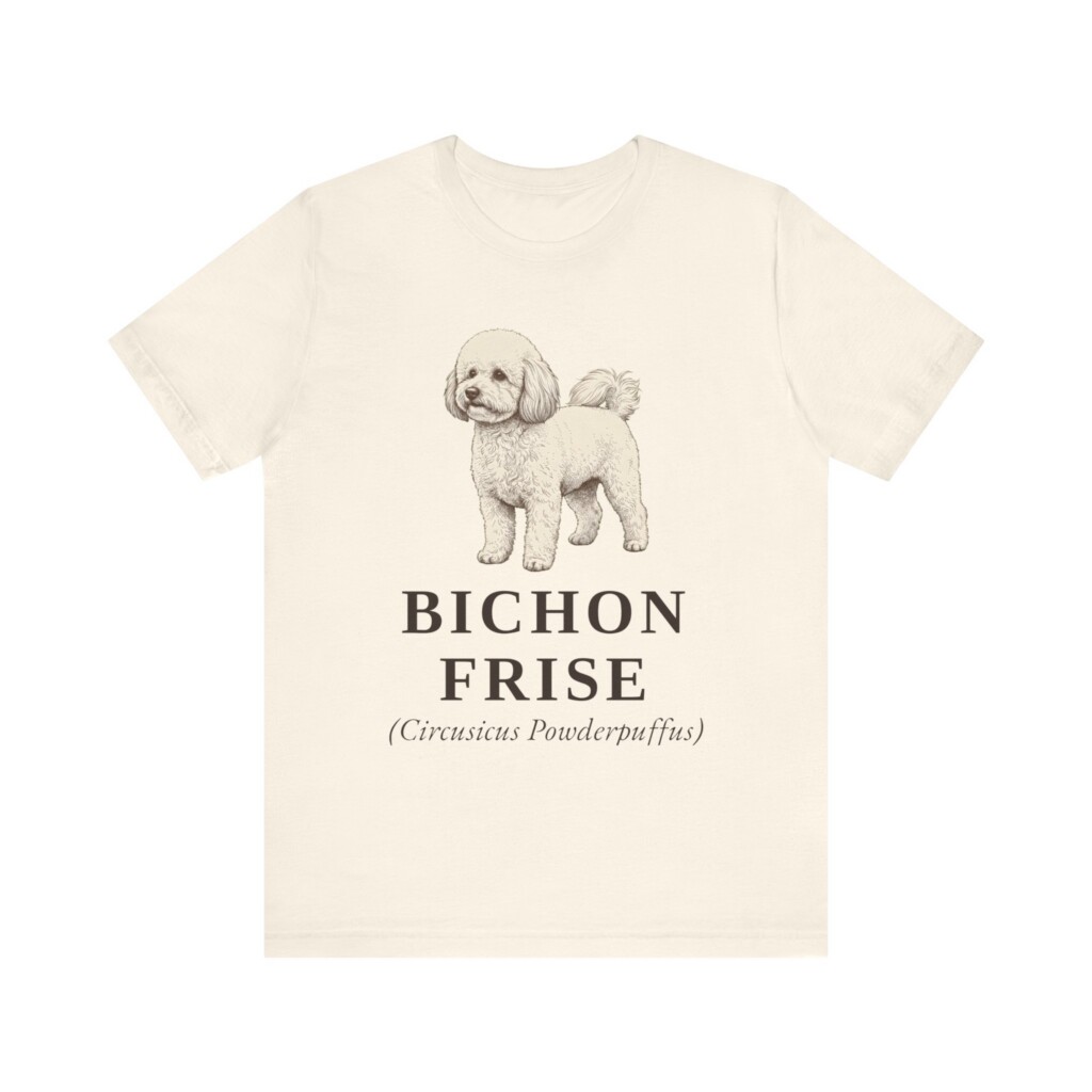 Bichon Frise Latin Shirt, Vintage Dog Sketch Tee, Dog Latin Gift