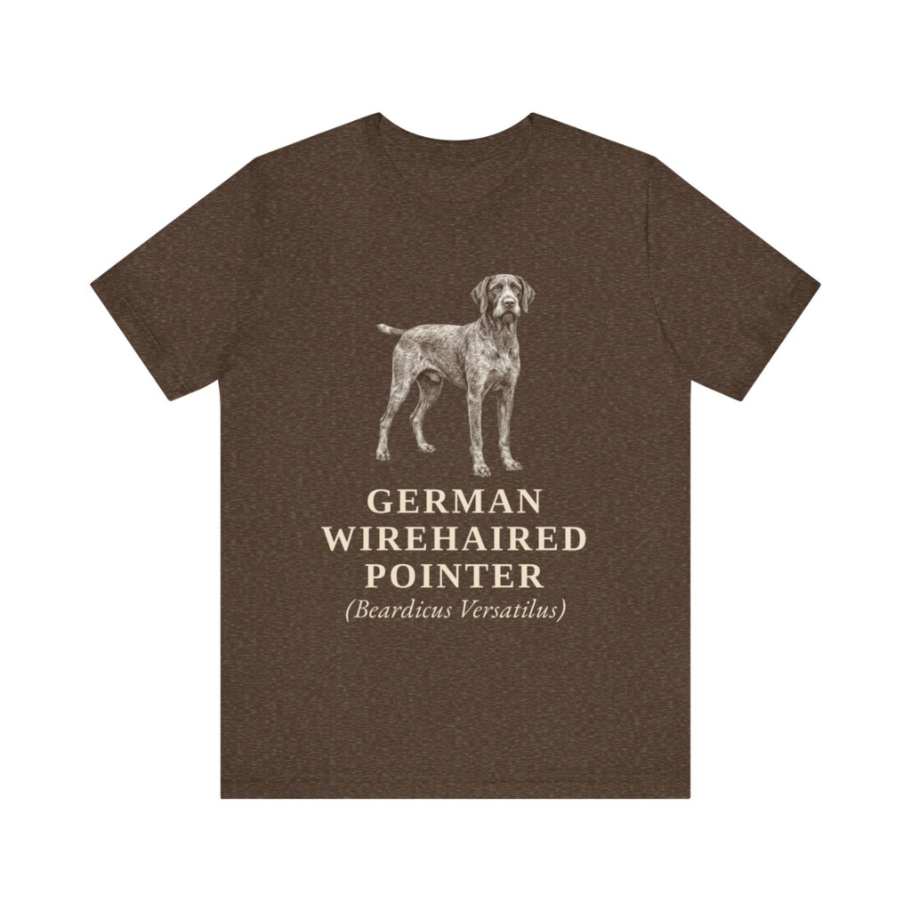 German Wirehaired Pointer Latin Shirt, Vintage Dog Sketch Tee, Dog Latin Gift