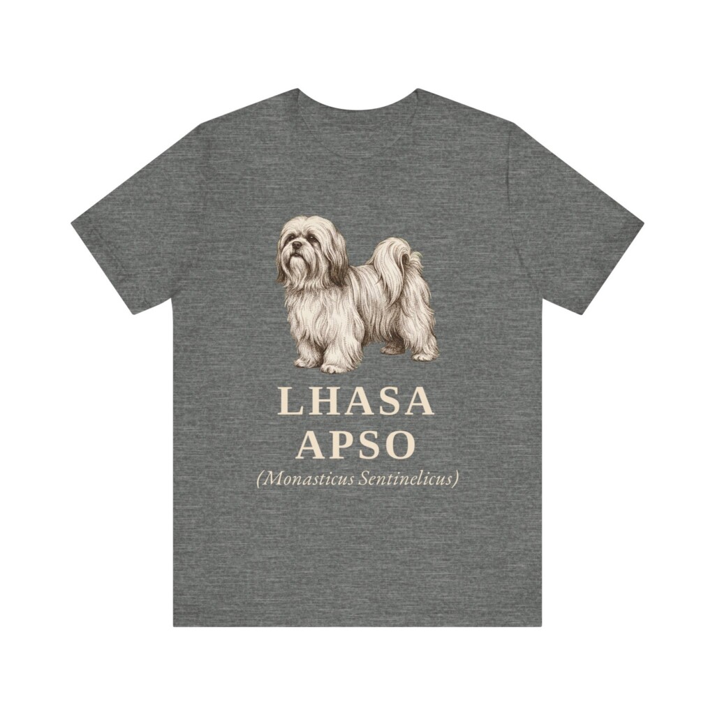 Lhasa Apso Latin Shirt, Vintage Dog Sketch Tee, Dog Latin Gift