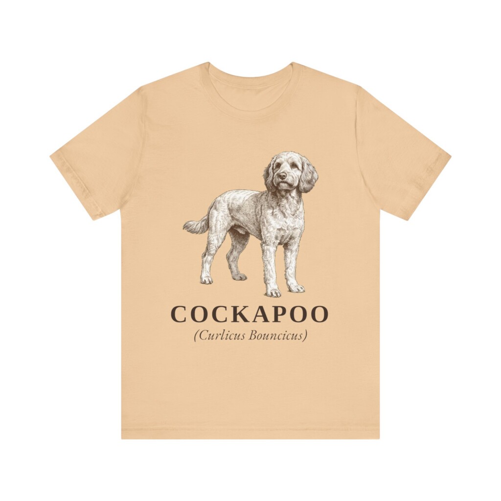 Cockapoo Latin Shirt, Vintage Dog Sketch Tee, Dog Latin Gift
