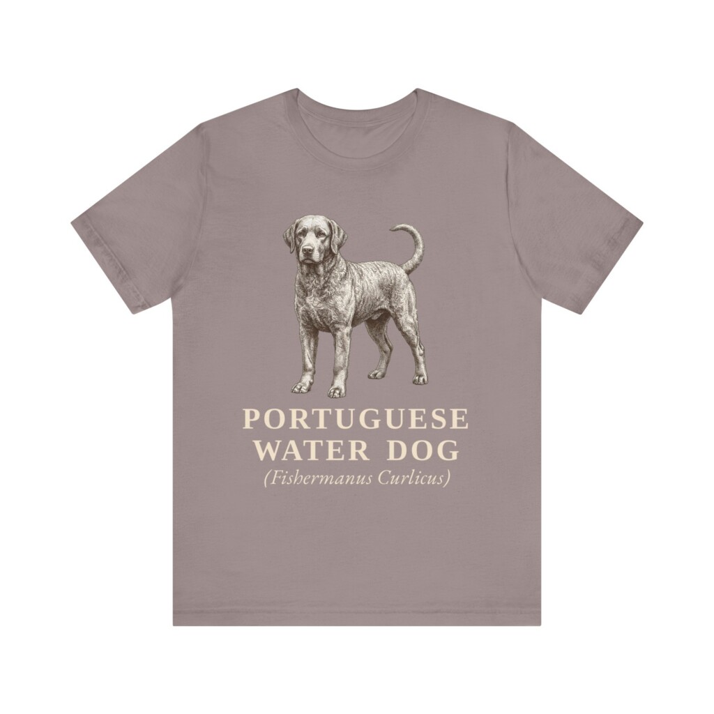 Portuguese Water Dog Latin Shirt, Vintage Dog Sketch Tee, Dog Latin Gift