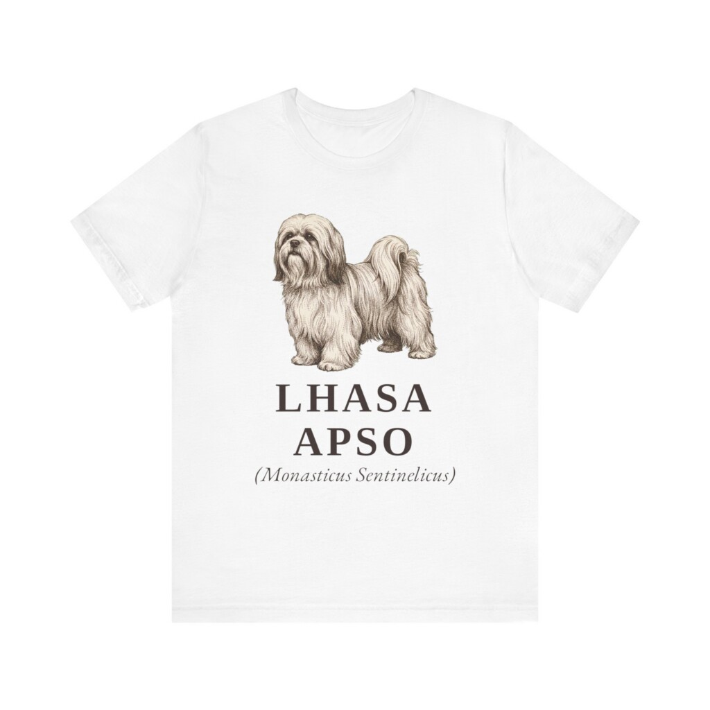 Lhasa Apso Latin Shirt, Vintage Dog Sketch Tee, Dog Latin Gift